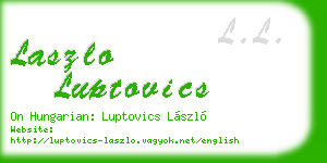 laszlo luptovics business card